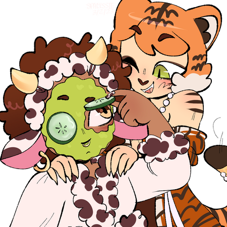 Flat color half bodies