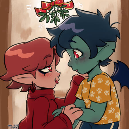 Full color half bodies with background